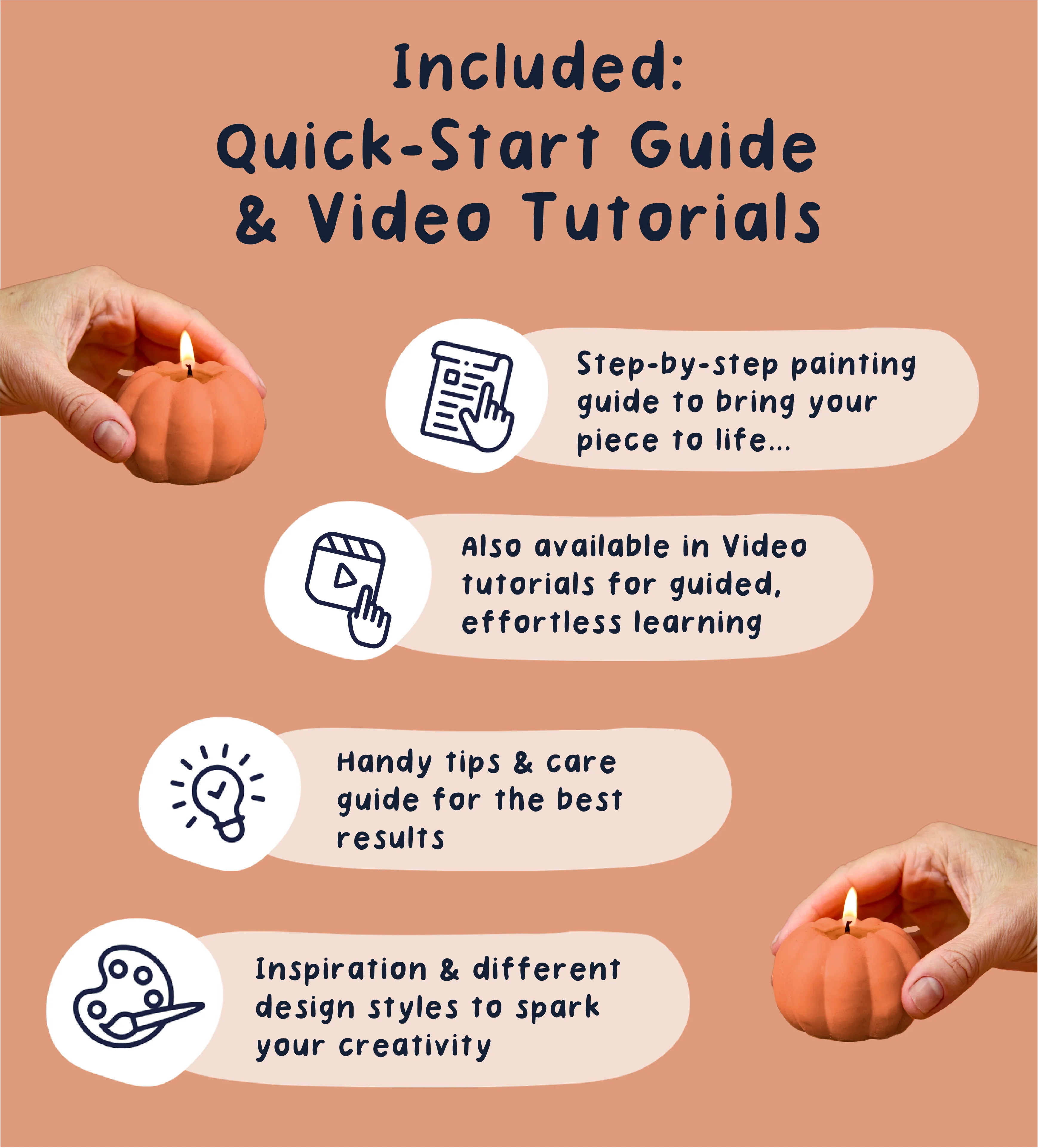 Pumpkin Creative Candle & Clay Kit - Image 5